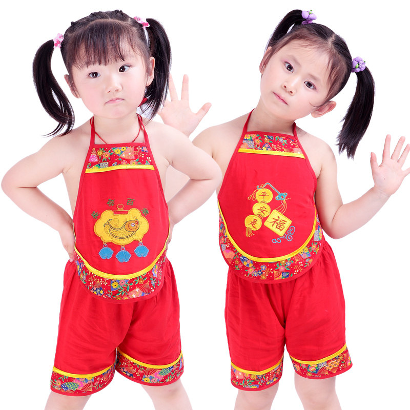 六一儿童演出服幼儿舞蹈服装男女童跳舞服小孩幼儿园肚兜表演特价