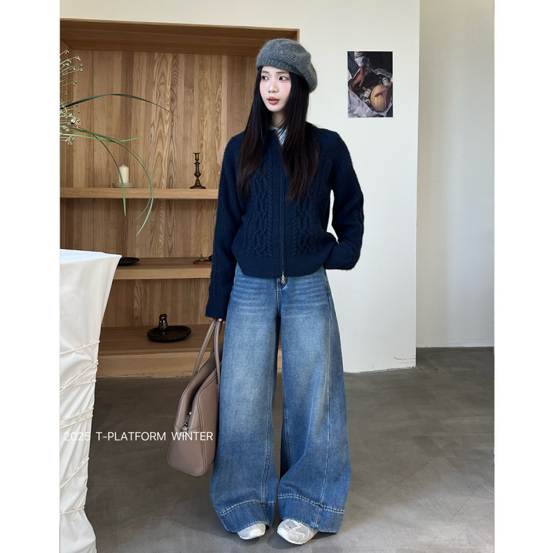 T台十三行2025冬厚绒牛仔裤