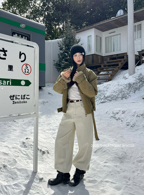 ［T台］T-PLATFORM广州十三行冬季爆款厚绒显瘦不臃肿休闲裤83299