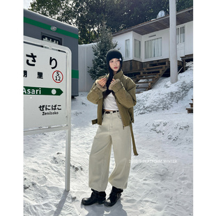 ［T台］T-PLATFORM广州十三行冬季爆款厚绒显瘦不臃肿休闲裤83299