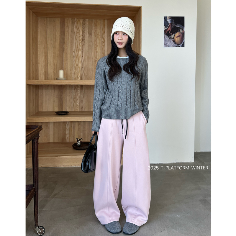 T台新款厚绒卫裤32655