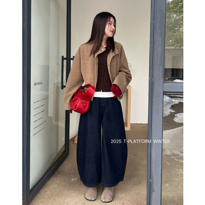 T台十三行冬季薄绒牛仔裤