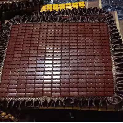 汽车坐垫凉垫透气麻将块钩编垫子车用凉垫三件套单片座椅靠背垫子