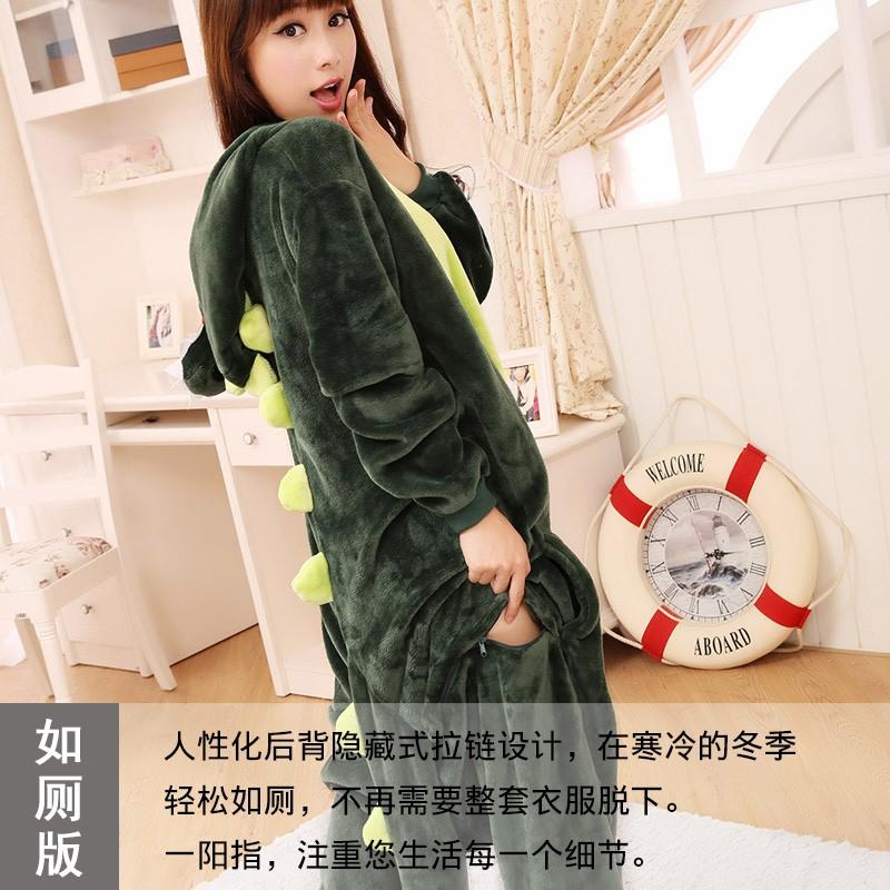 秋冬季法兰绒恐龙动物连体睡衣