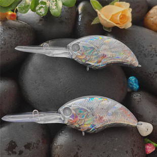 日本OSP摇滚路亚饵烫金本体9cm 长舌深潜摇滚胖子DIY改色胚体 10g