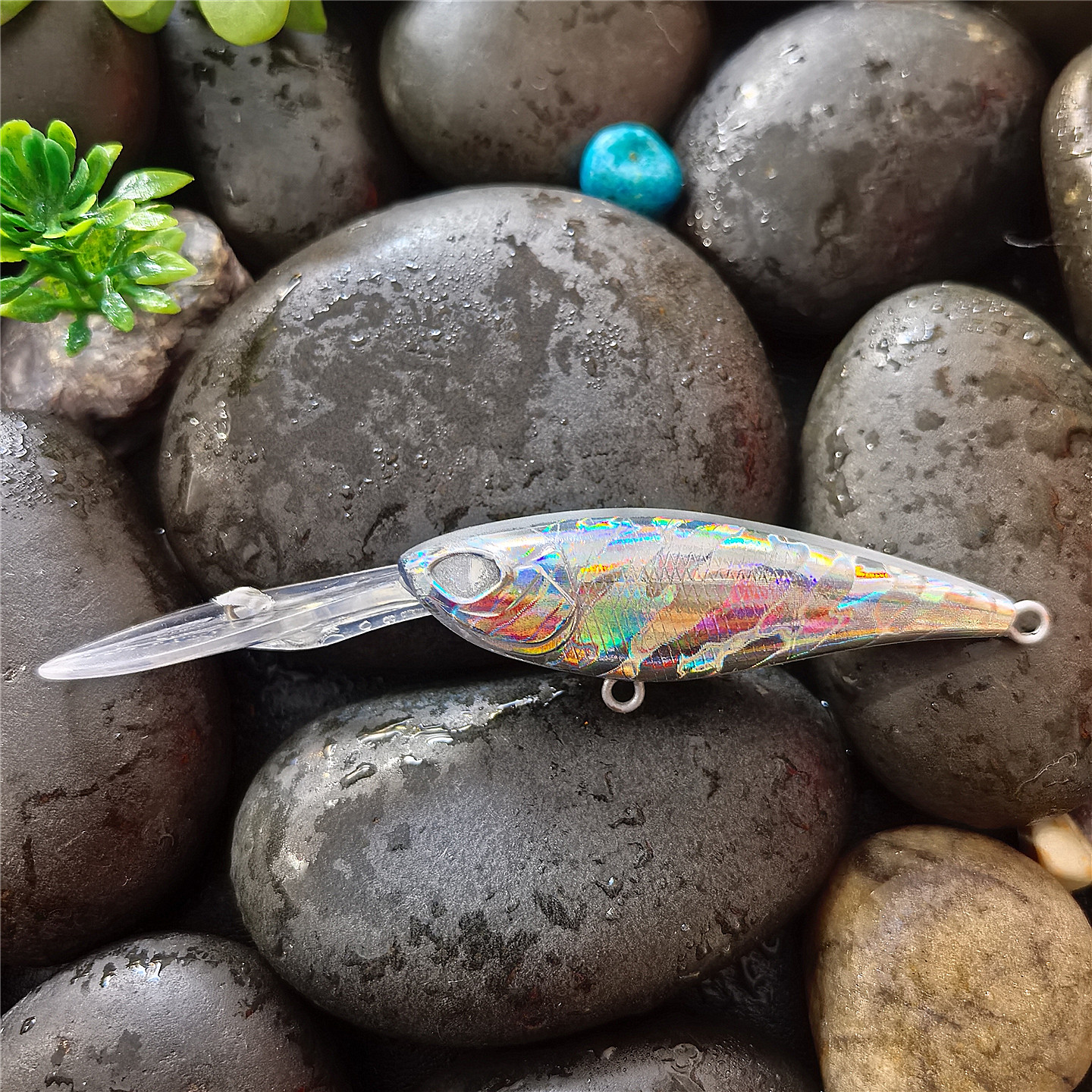 多渔趣9.5cm/5.7g水妖二代长舌米诺深潜鳜鱼路亚饵无涂装烫金本体