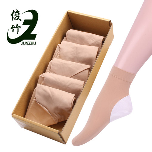水晶丝足跟袜子防裂女士