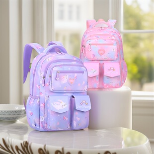 小学生冰箱式开门大容量书包护脊减负超轻便可爱女孩女童双肩背包