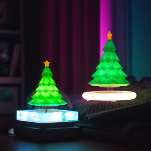 磁悬浮圣诞树床头氛围感小夜灯送老婆闺蜜女生实用礼物高级感摆件