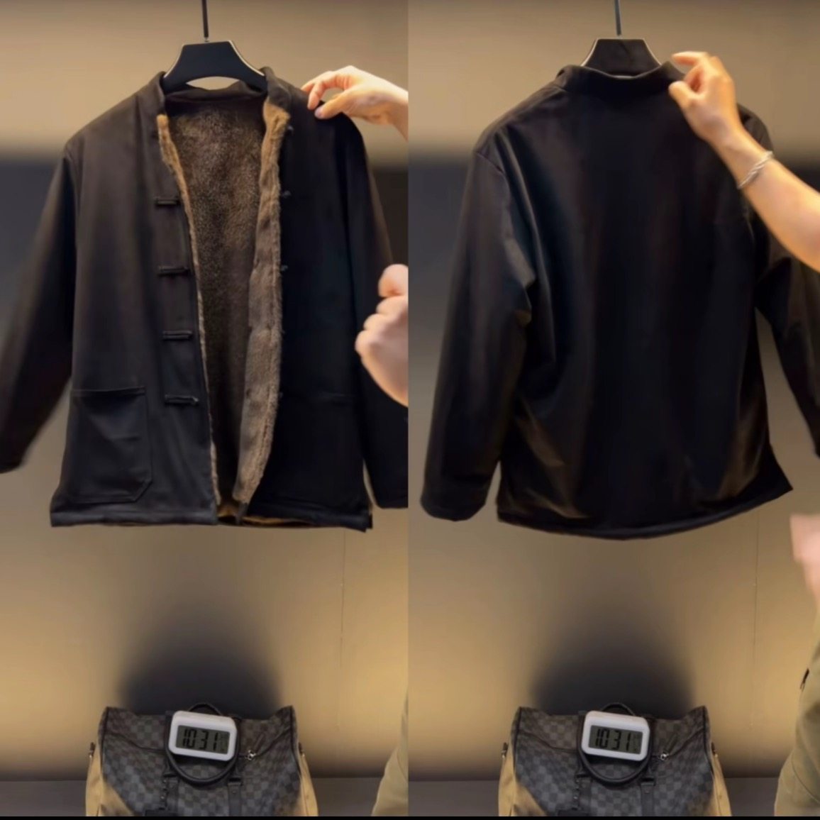 冬季新款设计师款新中式潮流保暖舒适高级感座山雕男士夹克外套