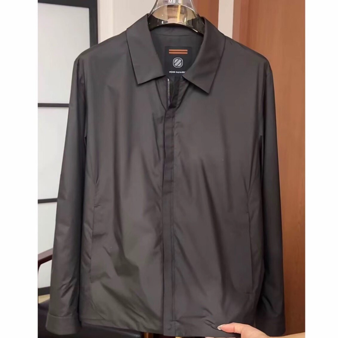 【QC2002-冰】2026春季新款男士翻领夹克老钱风商务休闲外套