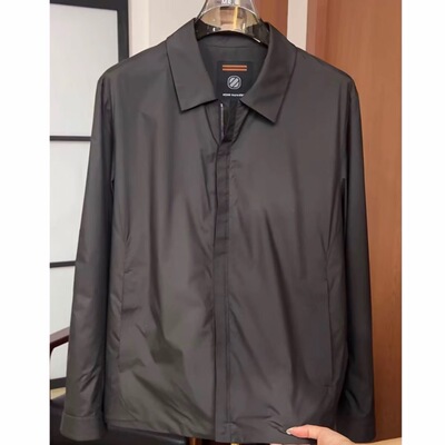 【QC2002-冰】2026春季新款男士翻领夹克老钱风商务休闲外套