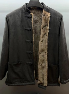 【XL-鑫】2025冬季新中式潮流保暖高级感座山雕男夹克外套78038