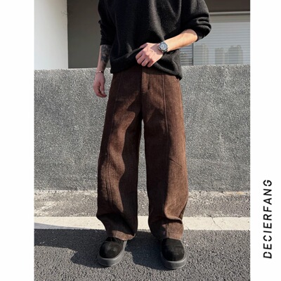 述白26/ss【定制面料】简约百搭设计师垂感老钱风复古休闲长裤