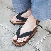 日本日式 人字拖厚底和风中国风和风高跟中式 木拖鞋 男cos木屐鞋