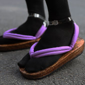 木屐女日式 蝴蝶忍cos鬼灭之刃日本高跟拖鞋 男改良时透无一郎cos