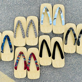 男日本日式 木屐cosplay人字拖情侣厚底雪駄