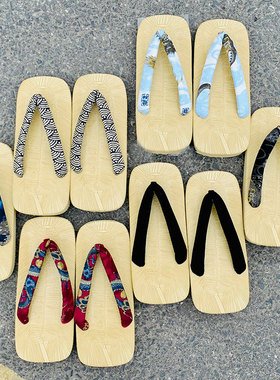 男日本日式木屐cosplay人字拖情侣厚底雪駄