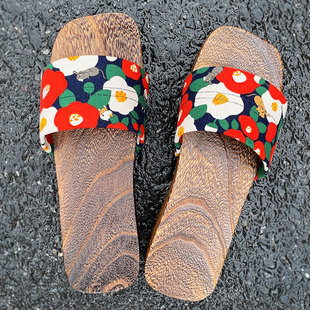 木屐女包头一字拖鞋女日式凉拖cos日本厚底木拖鞋夏高跟和风