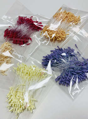 饰品配件DIY哑光花扭扭花心手工diy发簪花朵花蕊材料