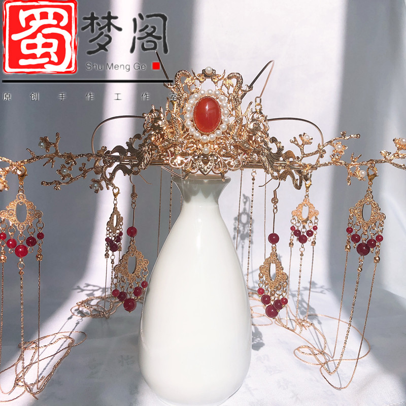 蜀梦阁原创汉服头饰手工发簪古风