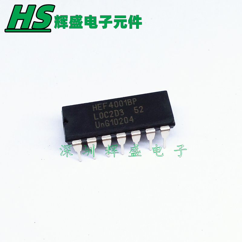 HEF4001BP CD4001 直插DIP14 四2输入端或非门芯片 进口原装正品