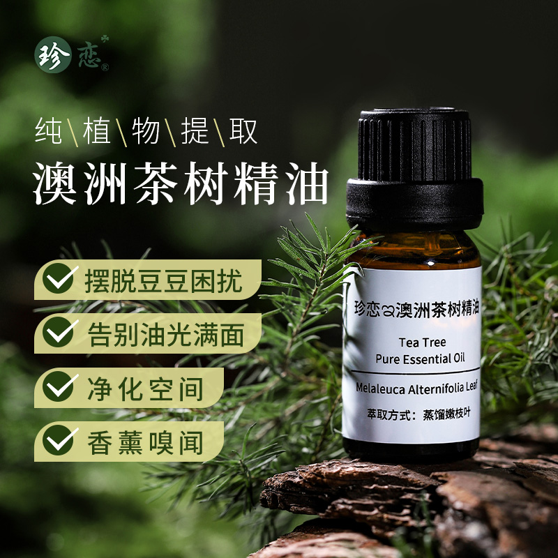 珍恋澳洲茶树精油面部控油粉刺按摩纯单方天然香薰护肤祛痘除螨