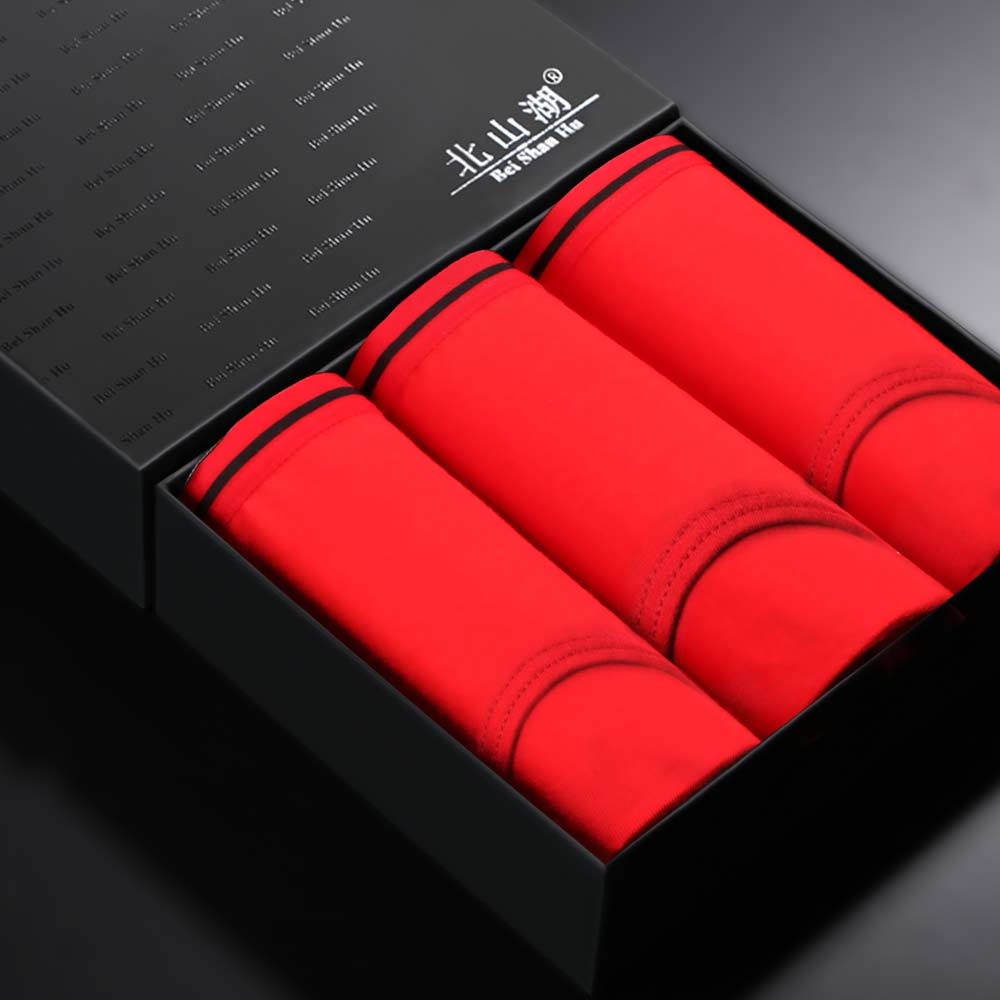 本命年红色结婚窄边性感三角内裤