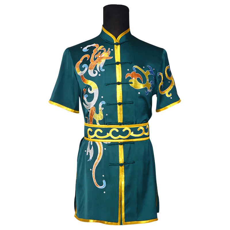 言一新款武术服练功服浮龙定做