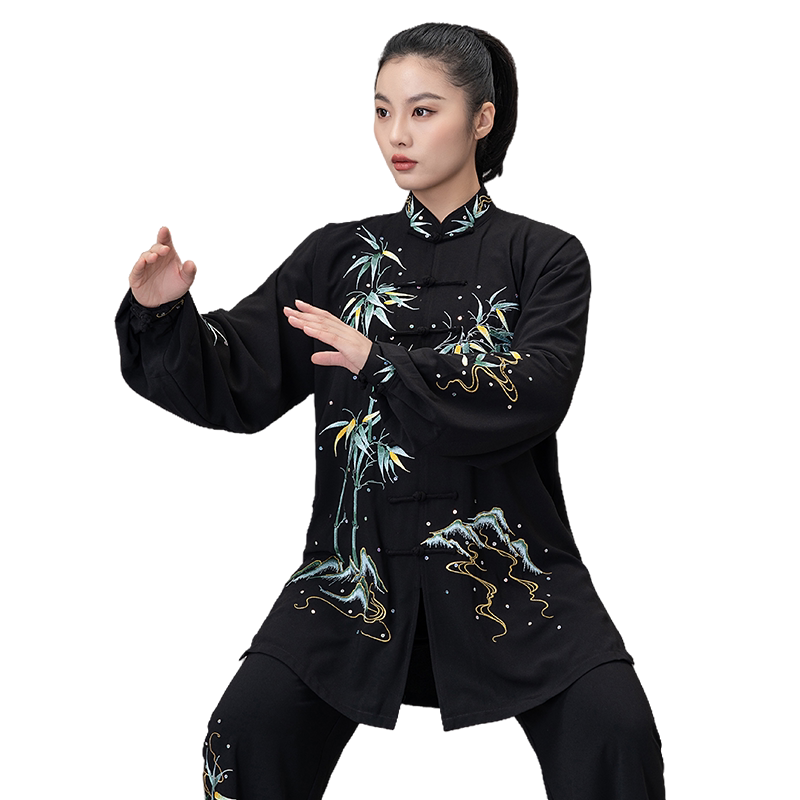 言一男女同款2024定做太极服刺绣