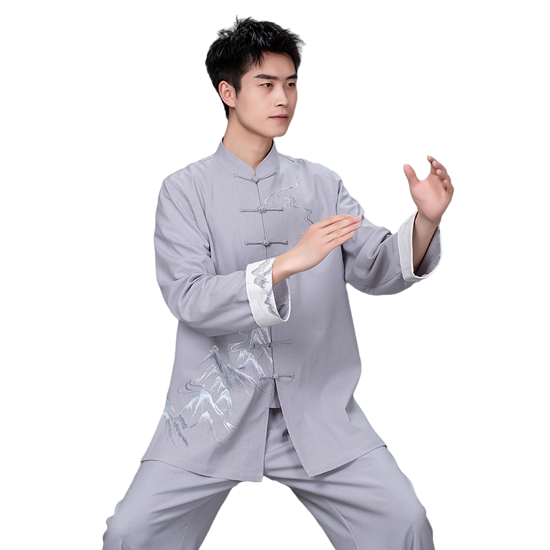 言一男新款量身定制刺绣太极服