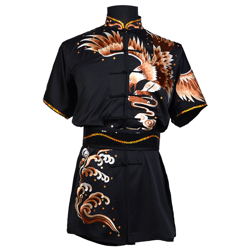 言一绣鹰彩服武术服武术服