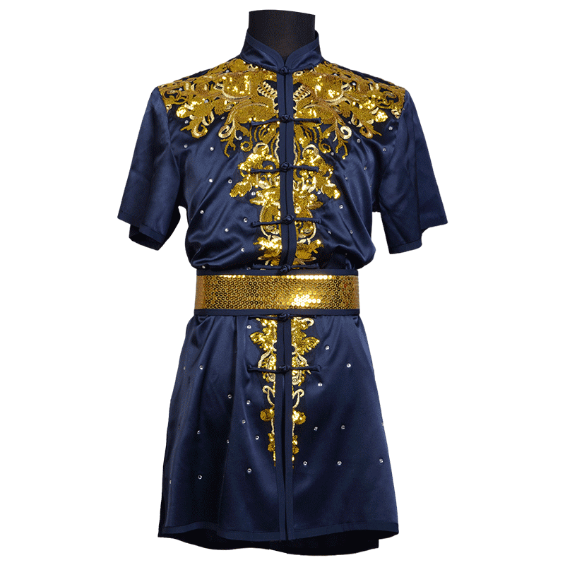 言一青年新款真丝刺绣武术服定做