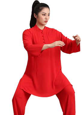言一夏季新款泡泡弹力修身太极服
