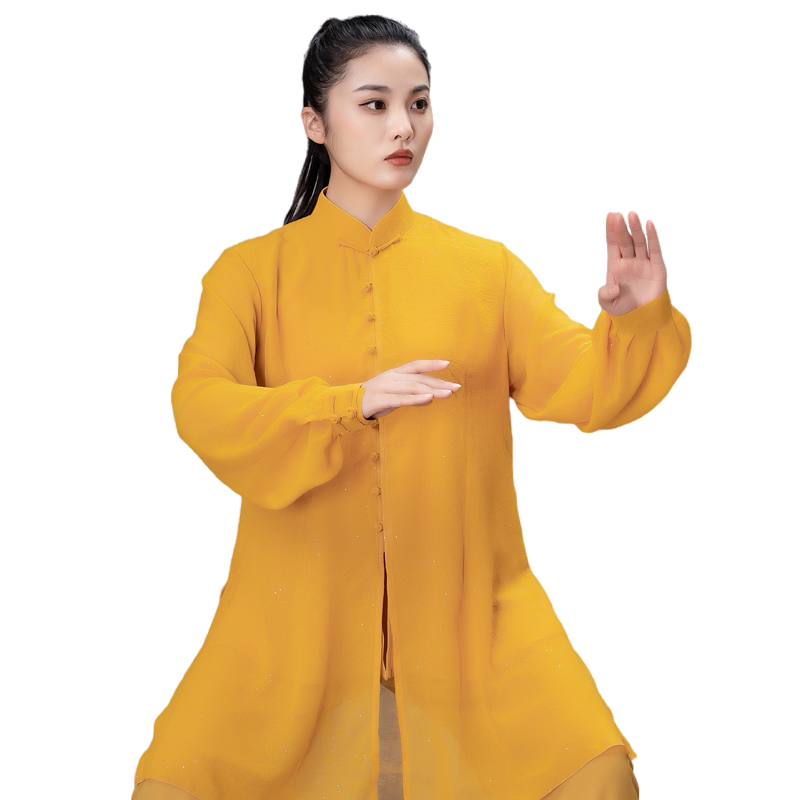 言一女双层飘逸太极服定制