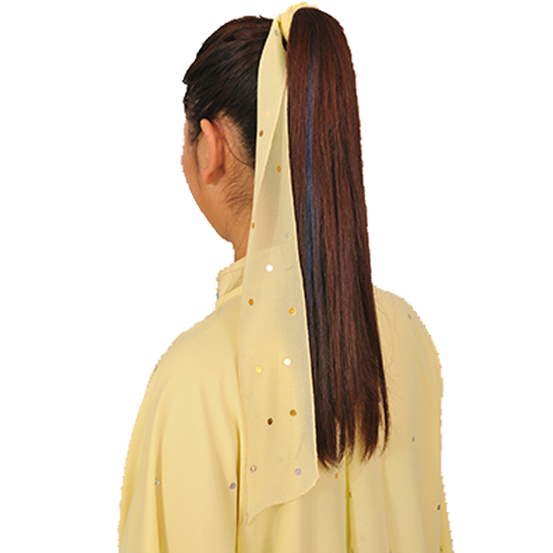 言一镭色亮片刺绣发带太极服武术服表演服比赛服练功服定做