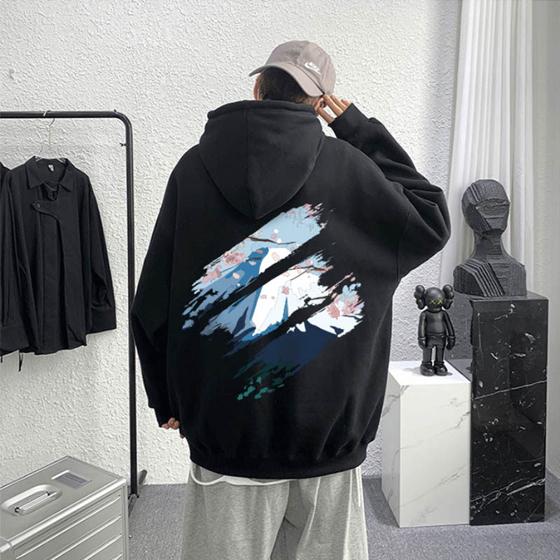 VIISHOW潮牌正品秋季精品卫衣男版字母风景印花街头宽松连帽衫
