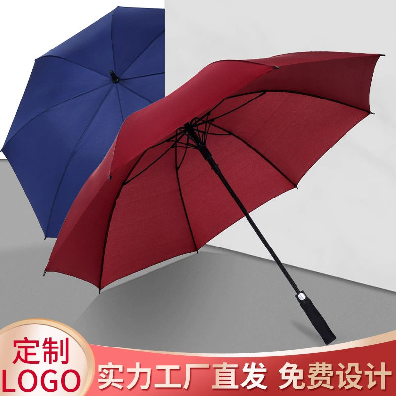 加大高尔夫伞批发27寸自动纤维雨伞长柄伞定制LOGO直杆伞商务礼品