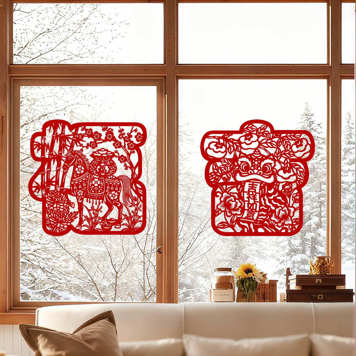 2026新款马年福字贴纸春节过年入户门贴自粘墙贴新年装饰玻璃窗贴,家居饰品,门贴,淘宝优惠券,粉丝福利购,淘宝优惠卷