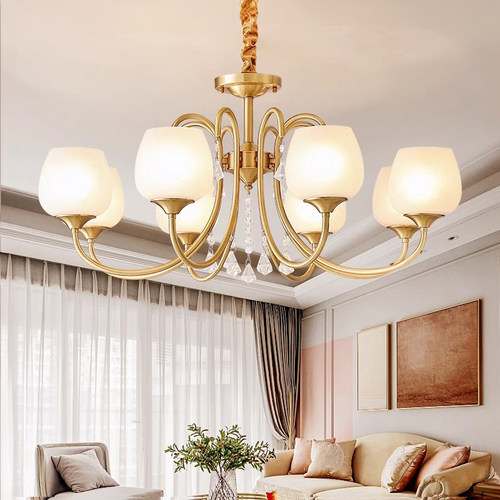 美式水晶灯轻奢欧式客厅吊灯