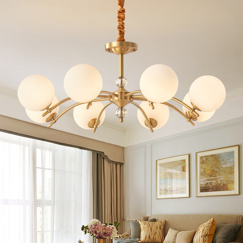 新款魔豆客厅吊灯法式轻奢奶油风