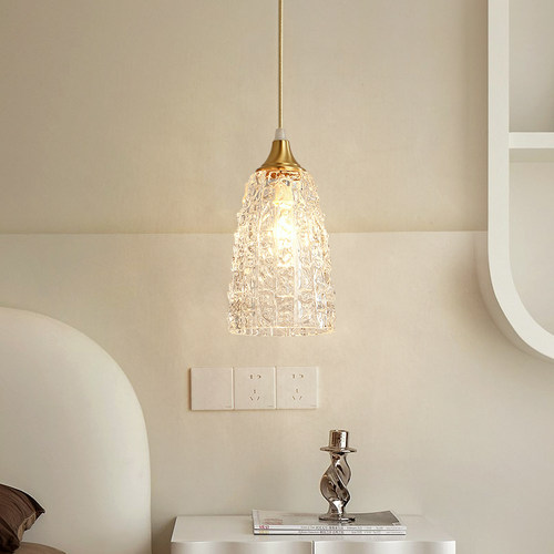 慕庭轻奢卧室床头全铜单头吊灯