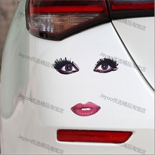 ladygaga雷迪嘎嘎贴纸搞笑抽象车贴红唇大眼电脑装饰贴电动车