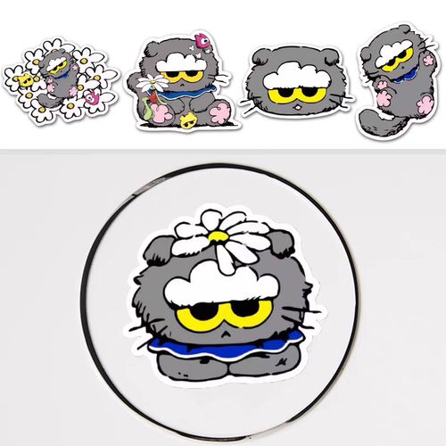 权志龙潮牌ZOA贴纸GDragon雏菊周边汽车贴纸电动车车身装饰车箱贴