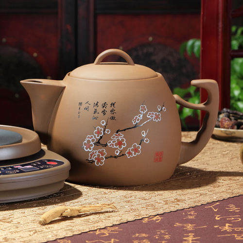 安狄麦饭石紫砂中药壶电药壶养生壶煎药壶煤气专用壶身明火