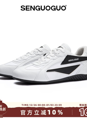 森果果 赛车鞋/德训鞋女2025冬季新款复古休闲运动百搭小白鞋男