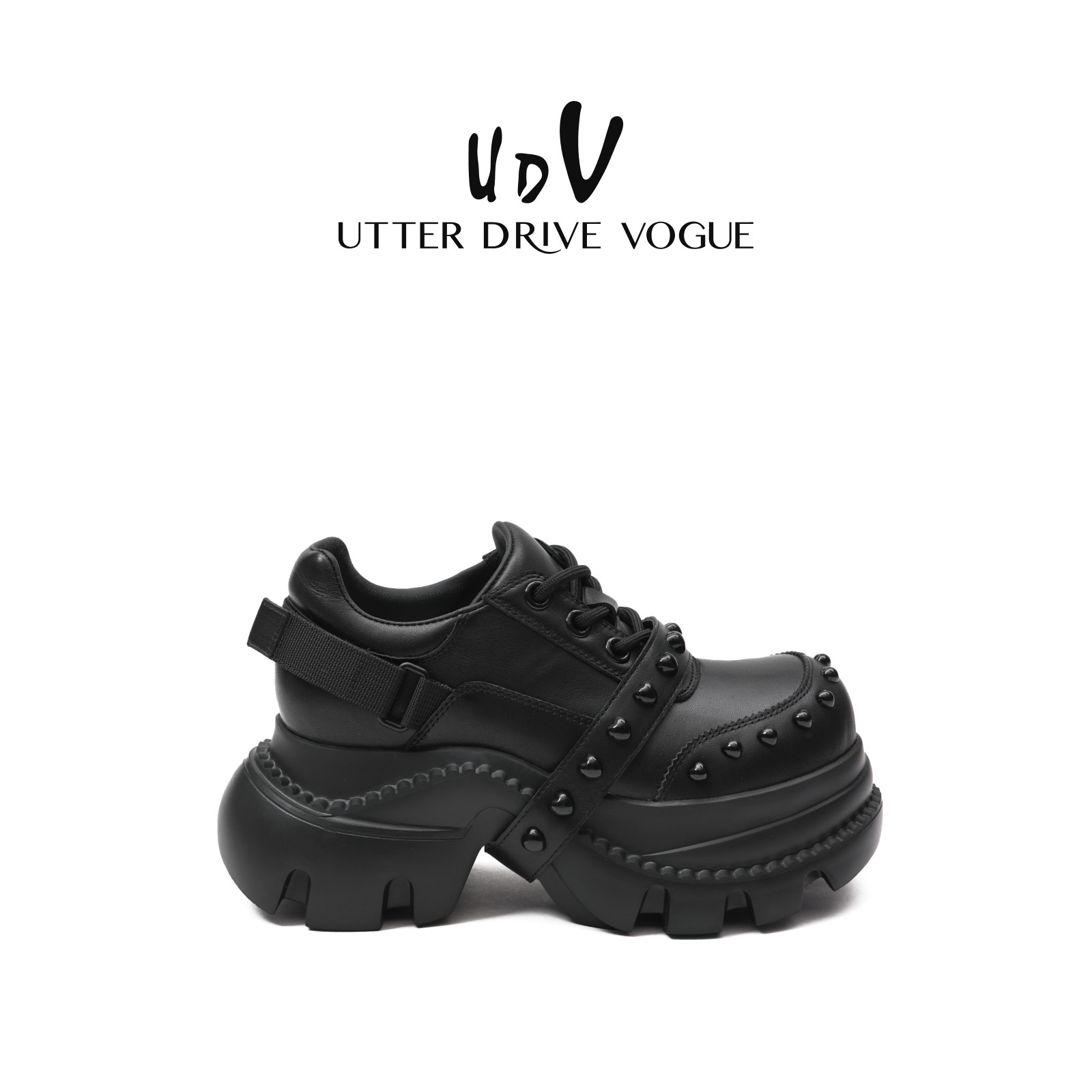 UDV厚底增高甜心老爹鞋女2026春季新款运动休闲鞋真皮铆钉学生鞋,女鞋,老爹鞋,淘宝优惠券,粉丝福利购,淘宝优惠卷