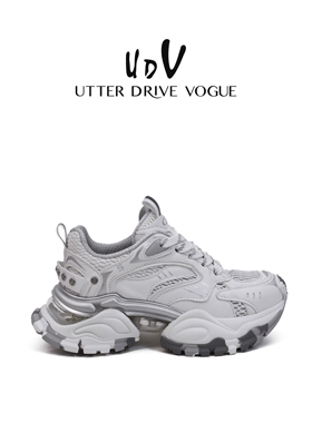 UDV潮鞋设计师调色彩色糖果老爹鞋女2025夏季新款网面甜酷运动鞋