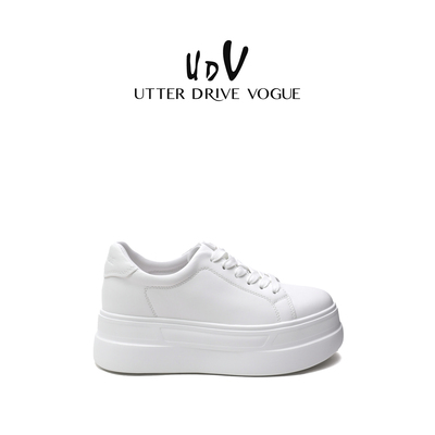 UDV春款厚底增高百搭小白鞋女