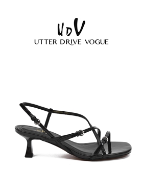UDV复古气质罗马凉鞋女2025夏季新款法式细跟高跟鞋时尚时装凉鞋